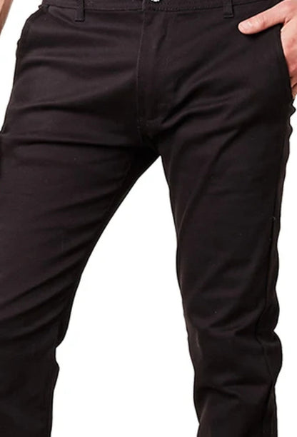Pantalón negro sólido estrés