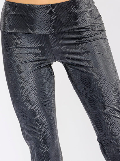 Leggings ajustados con estampado animal y cintura elástica para mujer
