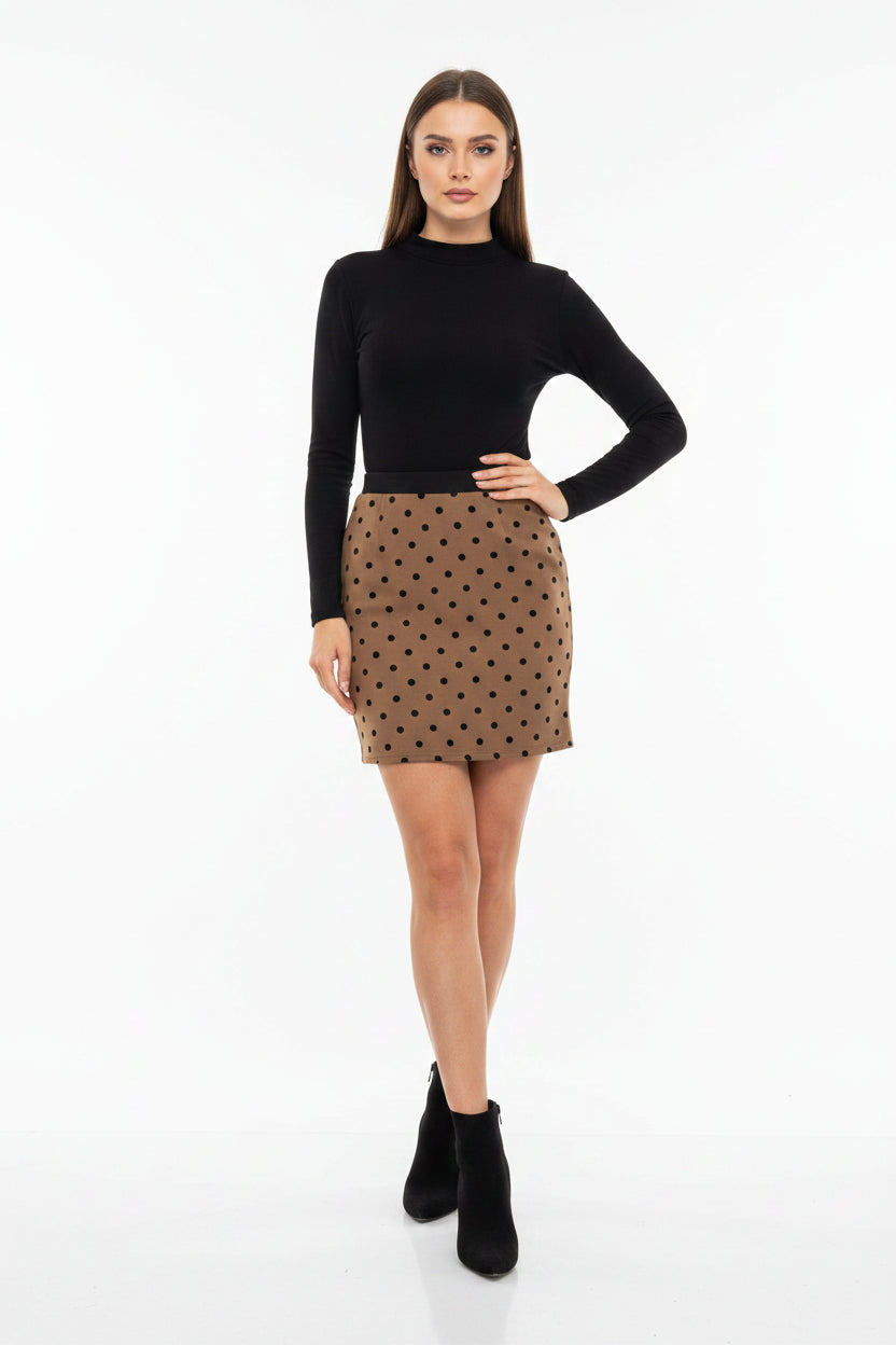 falda  corta minis diseños en bolitas #4