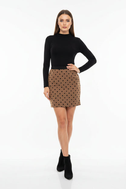 falda  corta minis diseños en bolitas #4