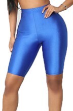 BLUE biker shorts