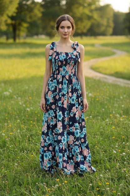 Long floral dress 6