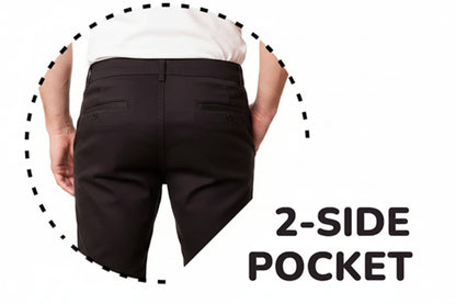 Pantalón negro sólido estrés