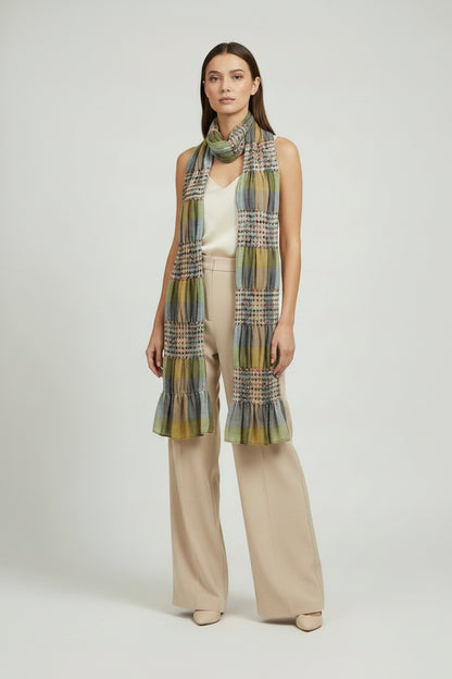 Multicolored winter scarf