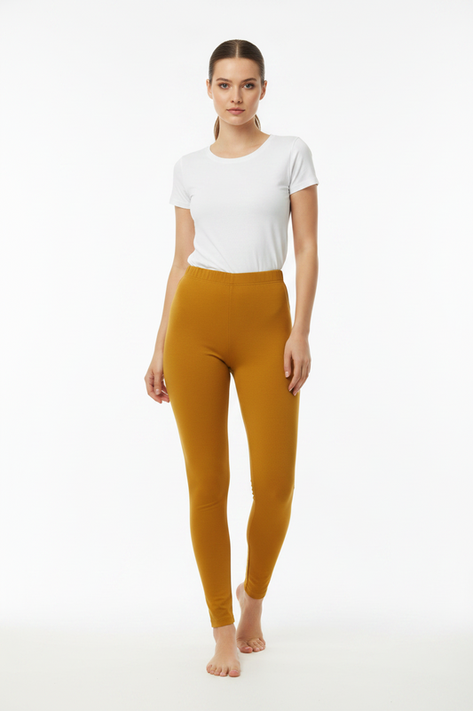Pantalón casual amarillo mostaza