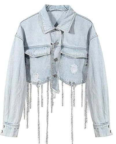 JACKET IN Silver chain jackets   B07F5S2PG8