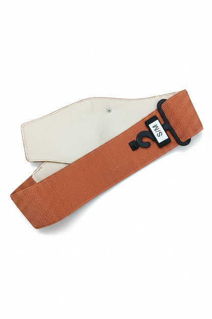 Mustard colored strap with gold accents