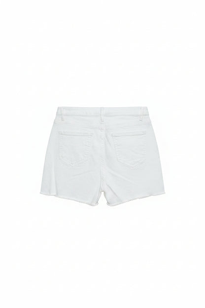 Pantalón corto en brillo color blanco con brillo# 3