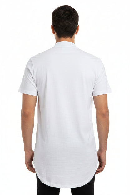 Teacher en blanco con zipper plateado
