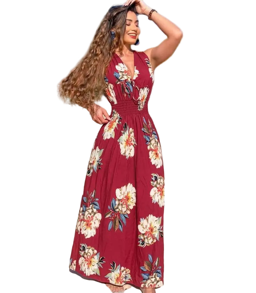 Long floral dress 9