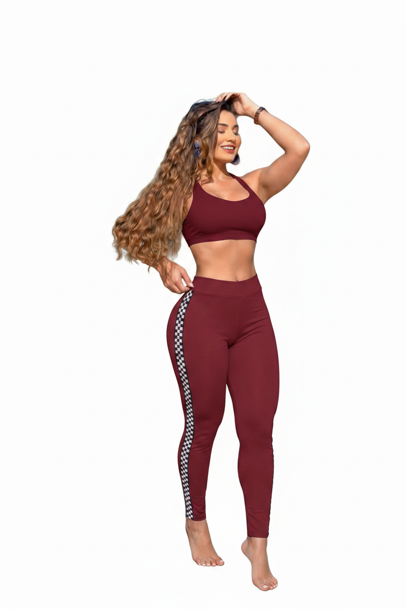 Spandex solida con diseño los lados laterales