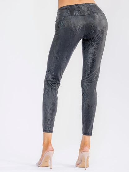 Leggings ajustados con estampado animal y cintura elástica para mujer