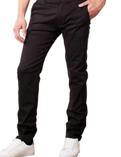 Pantalón negro sólido estrés