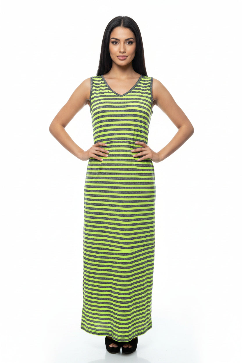 Hermoso vestido para el verano en raya