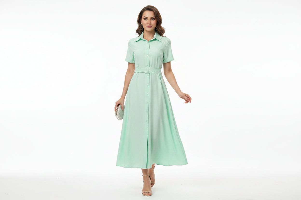 Vestido con color suave para el verano
