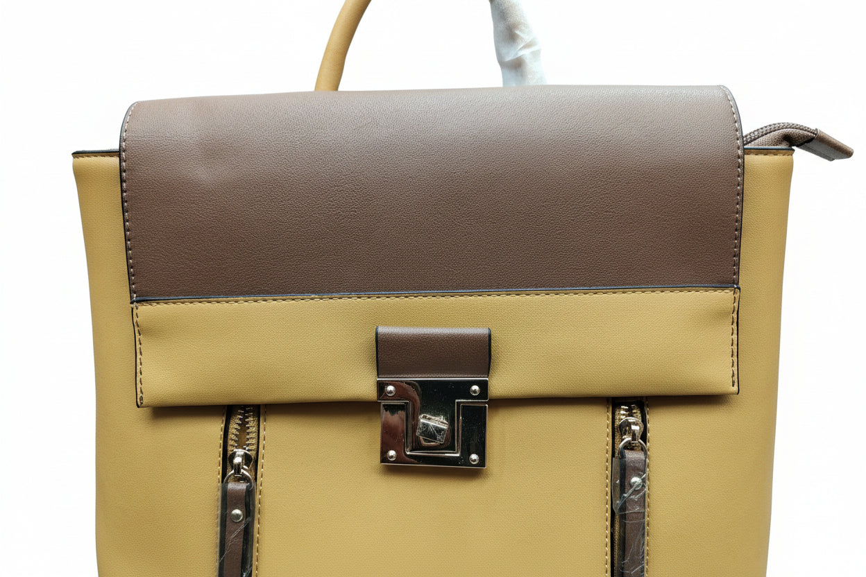 Color amarillo mostaza con Brown