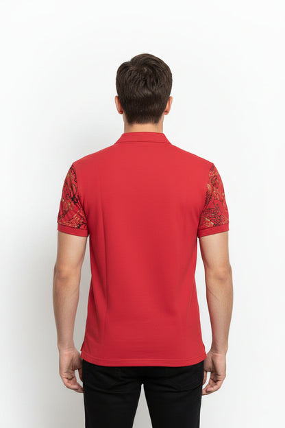 Suéter con cuello con diseño en Dorado