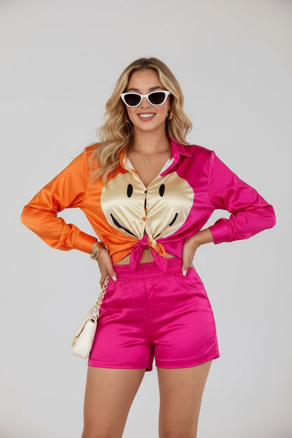 Two-piece satin set elegance in 2-piece #1