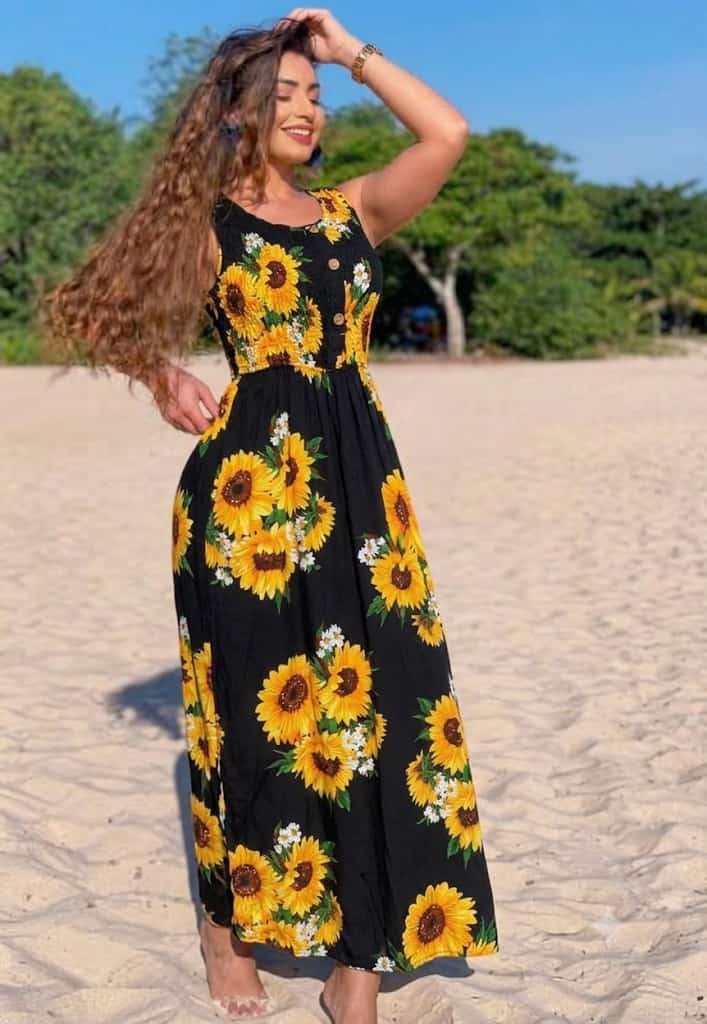 Long floral dress 4
