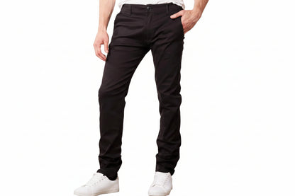 Pantalón negro sólido estrés