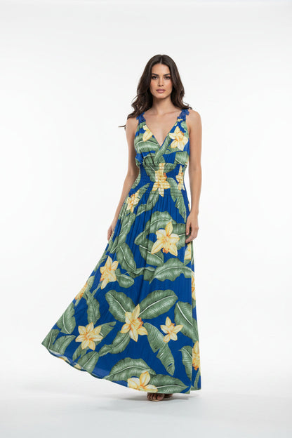 Vestido floreado con diseño en encajes
