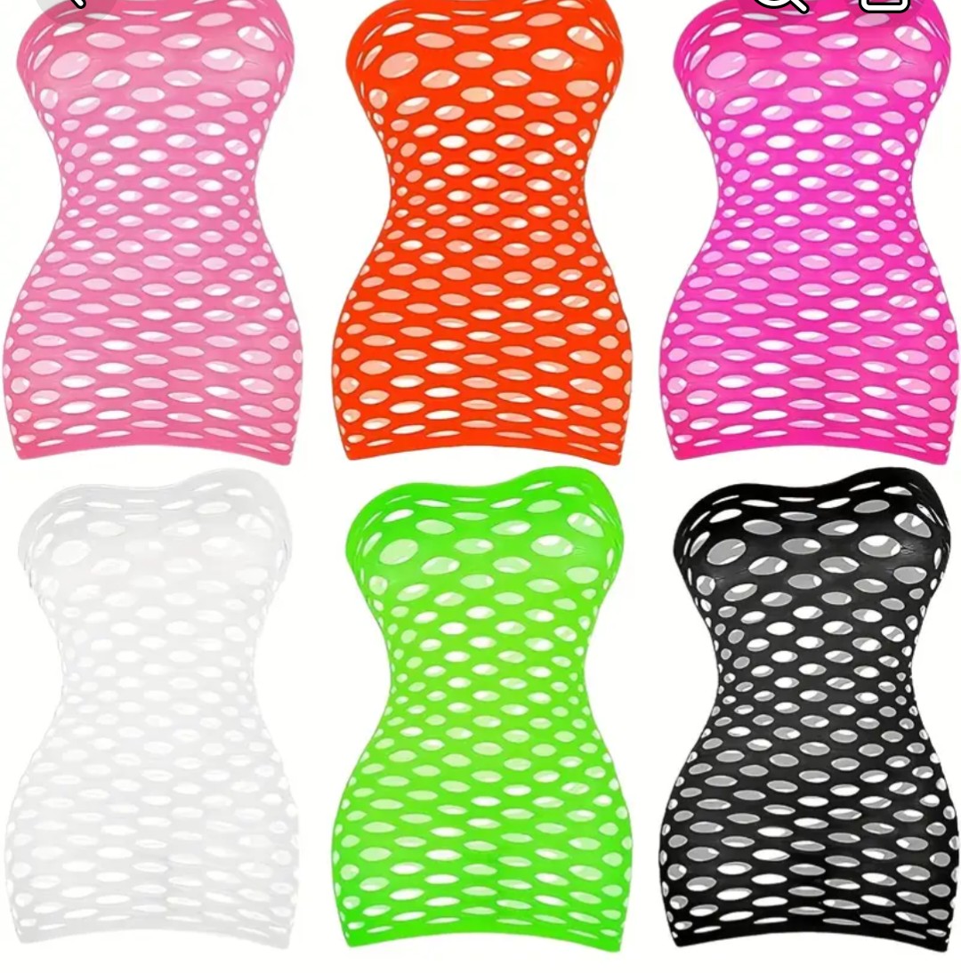 vestido transparente tela en telaraña en color blanco