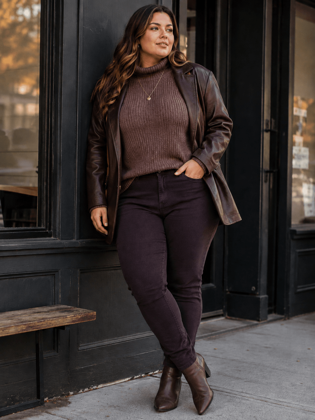 pantalón negro sólido