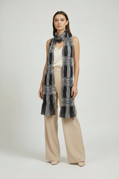 Multicolored winter scarf