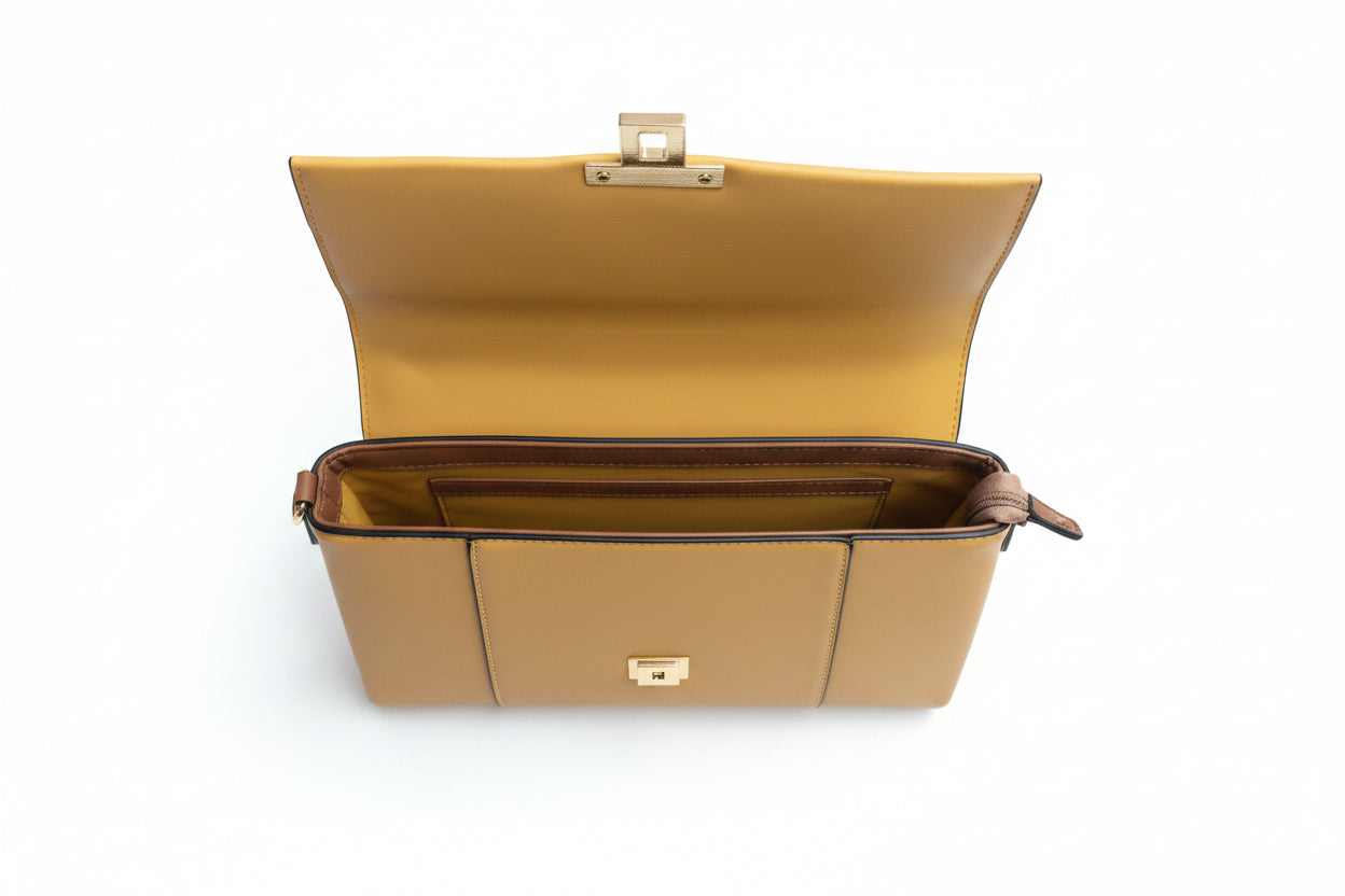 Color amarillo mostaza con Brown