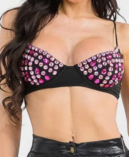 brasier de multicolores en negro