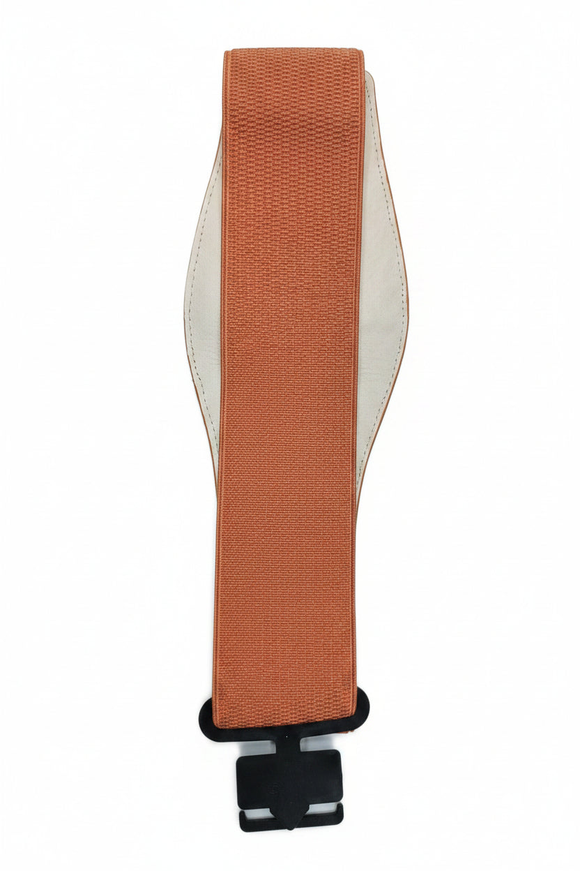 Mustard colored strap with gold accents
