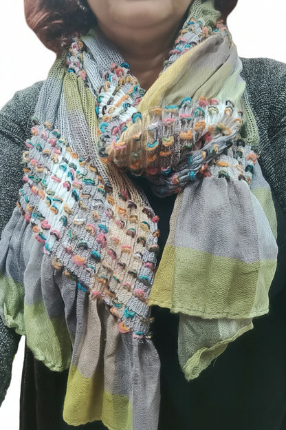 Multicolored winter scarf