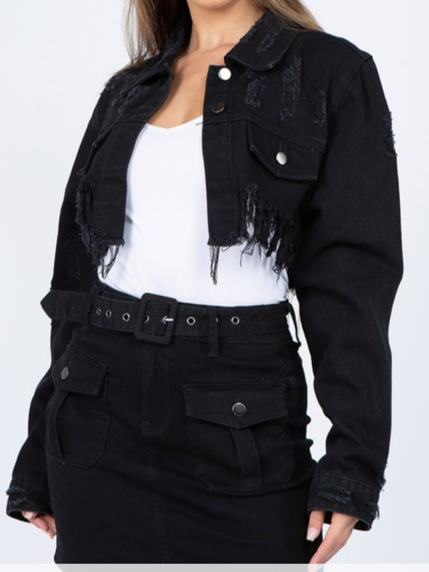 jacket in jean white.