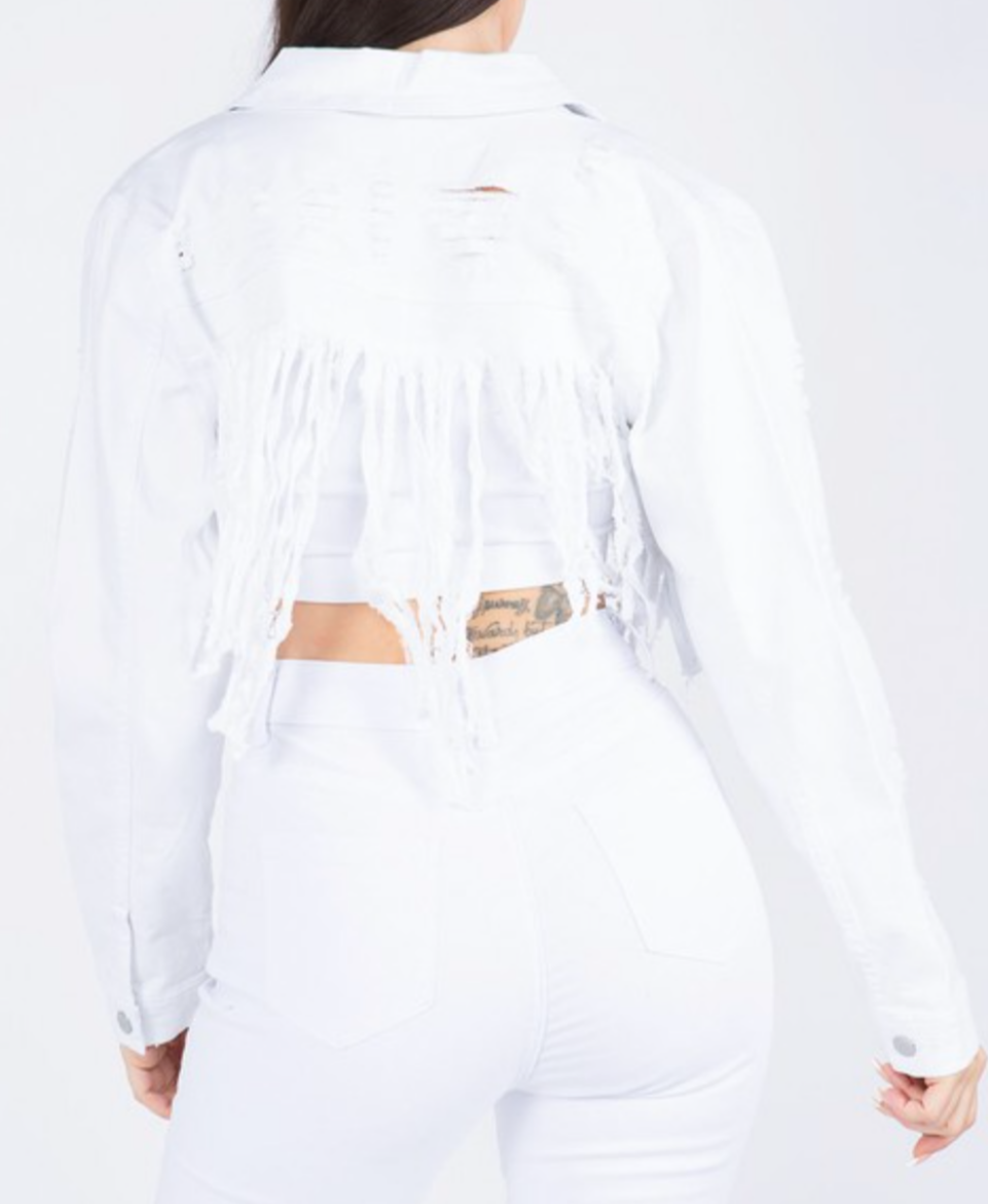 jacket in jean white.