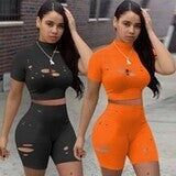 Pants 2 P,S SEXY Orange AND BLACK In Spandex